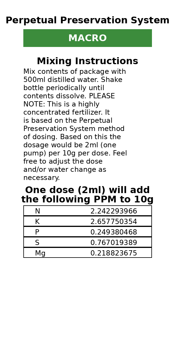 The PlanGuy Perpetual preservation system- 500ml refill (free shipping)